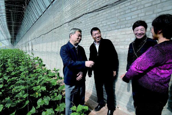 省委常委,市委书记罗清宇在清徐县徐沟镇西怀远村温室大棚与村民亲切